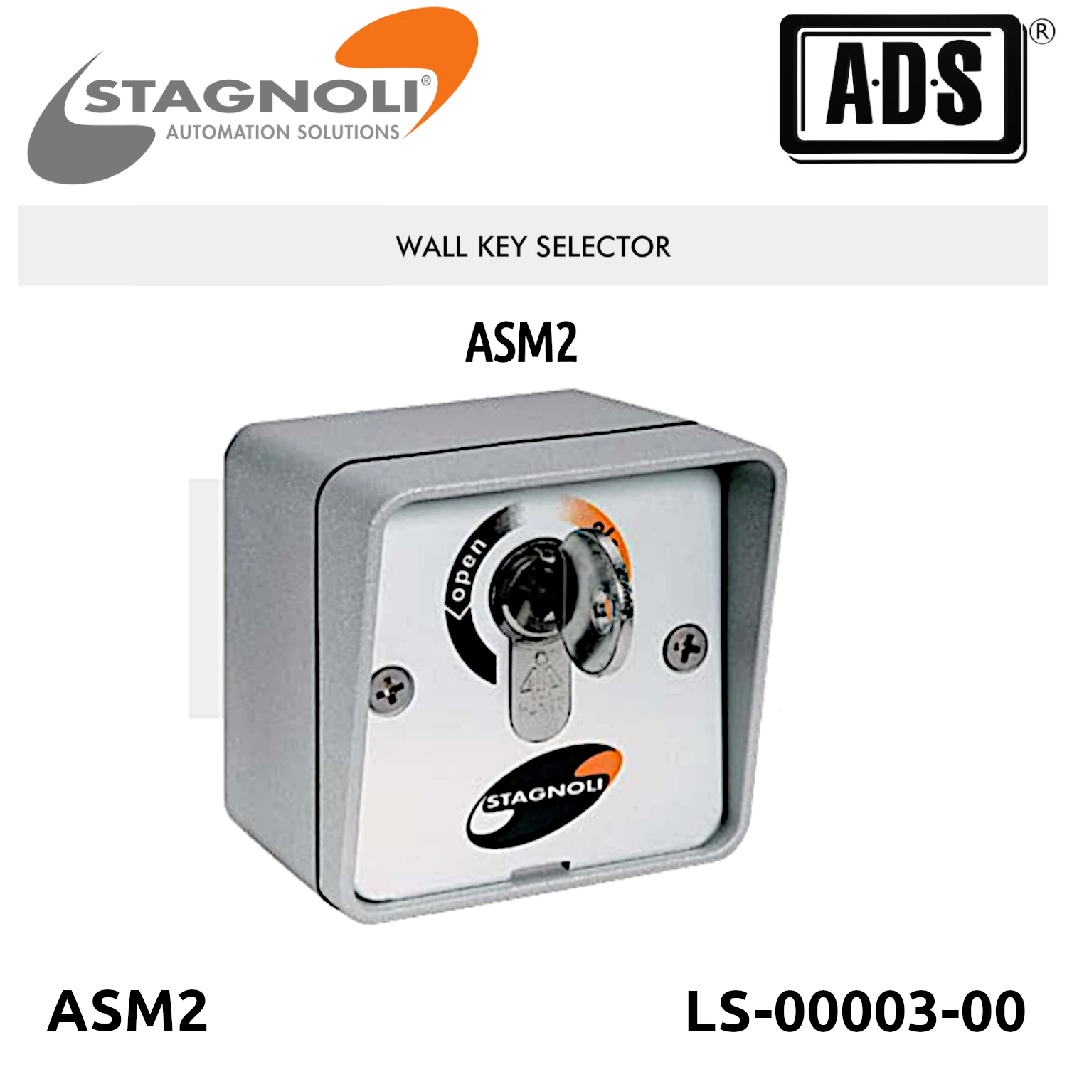 SELECTOR PARA PARED DE ALUMINIO2 MICRO CON LLAVE MARCA STAGNOLI MOD.ASM2